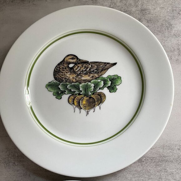 Vintage Saks Fifth Avenue Fitz and Floyd Set of 4 Bird Motifs 9" Dinner Plates - Picture 5 of 6